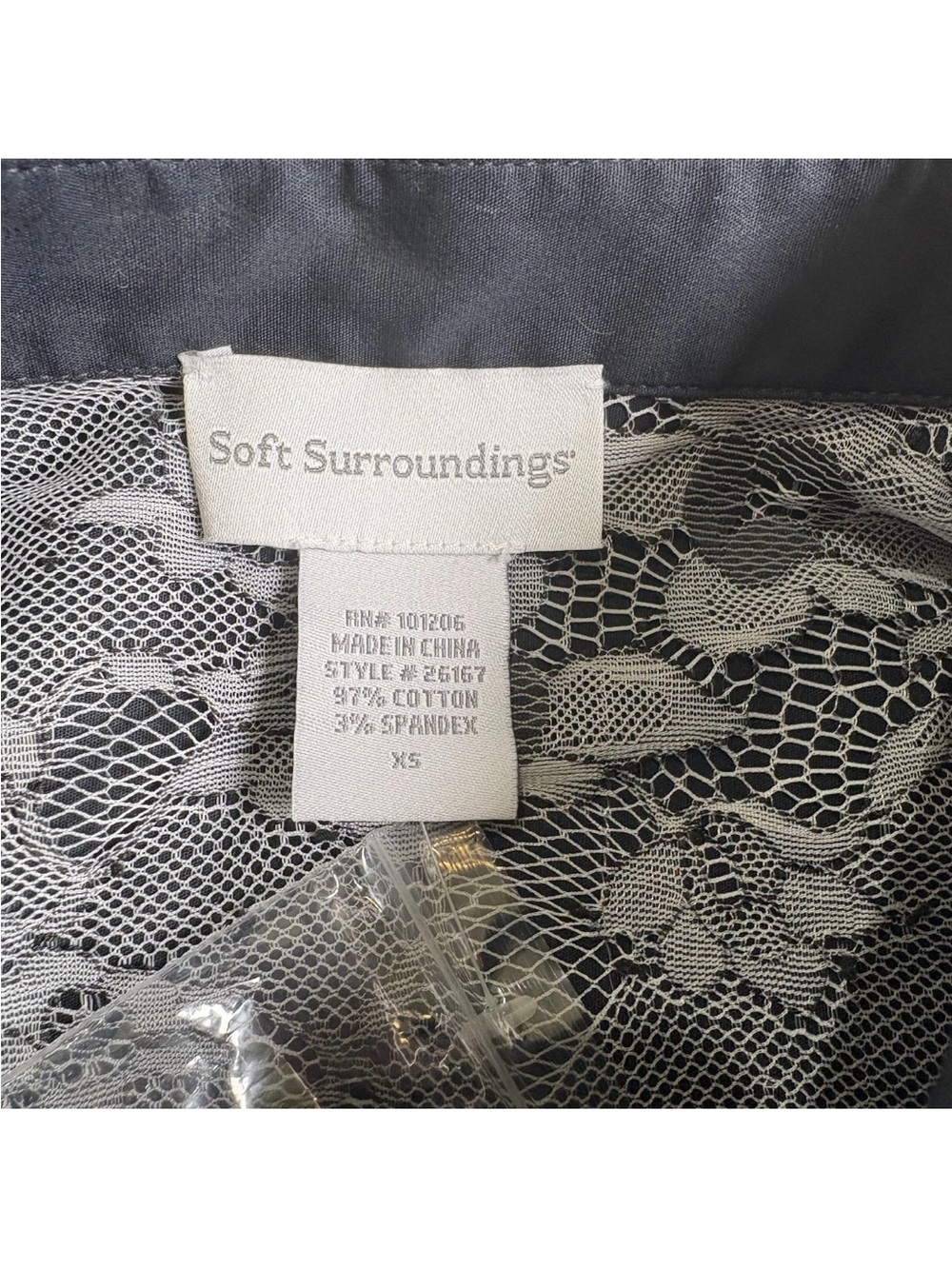 Soft Surroundings Black Button Up Cotton Spandex Dress Shirt Womens XS Workwear - Picture 7 of 8